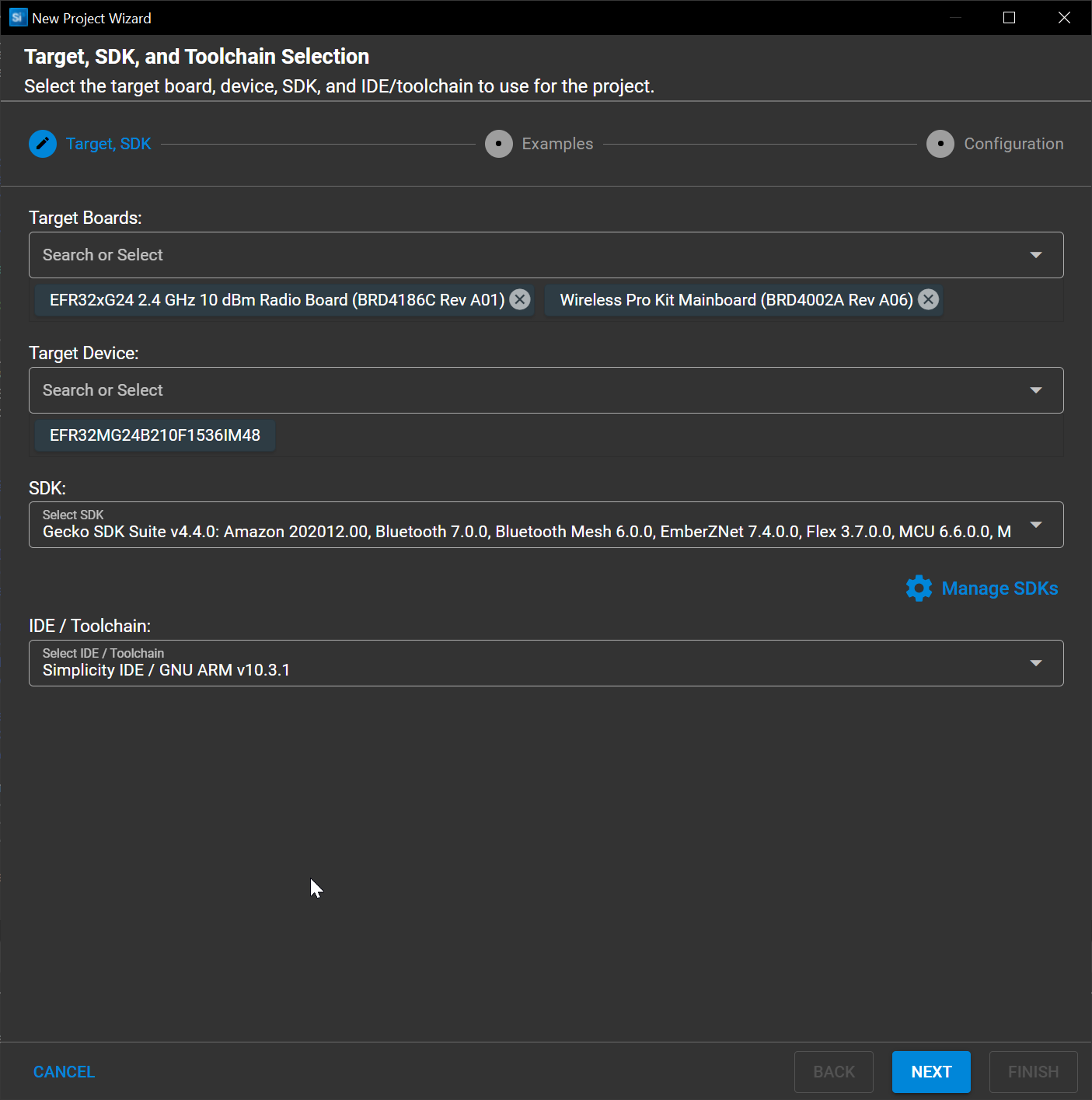 Silicon Labs Project Wizard HW